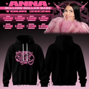 Million Dollar Babe Tour 2026 Black Hoodie by Drovenwear.com