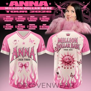 Million Dollar Babe Tour 2026 Football Jersey by Drovenwear.com