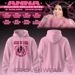 Million Dollar Babe Tour 2026 Pink Hoodie by Drovenwear.com
