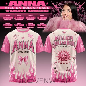 Million Dollar Babe Tour 2026 TShirt by Drovenwear.com