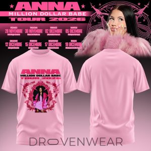 Million Dollar Babe Tour Pink TShirt by Drovenwear.com