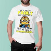 Minions I Came With A Warning Label - Unisex T-Shirt - Image 2
