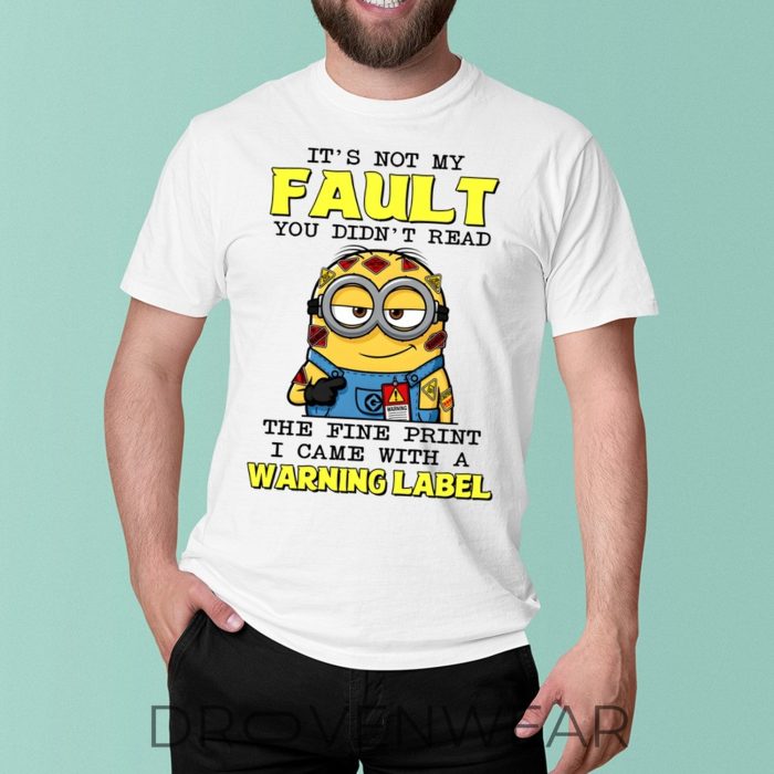 Minions I Came With A Warning Label - Unisex T-Shirt - Image 2