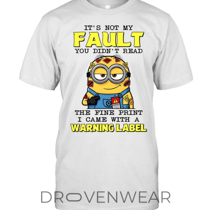 Minions I Came With A Warning Label - Unisex T-Shirt - Image 3