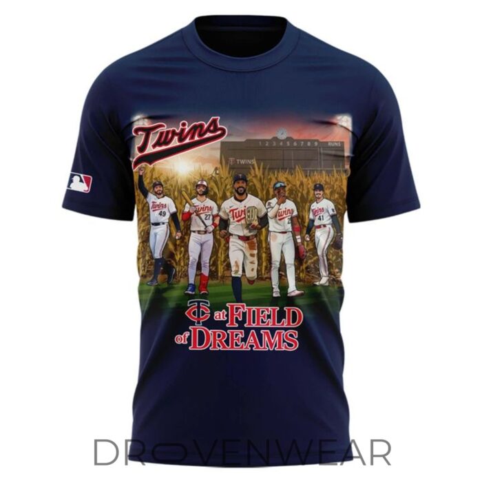 Minnesota Twins 2026 Field Of Dreams Game Navy Shirt - Image 2