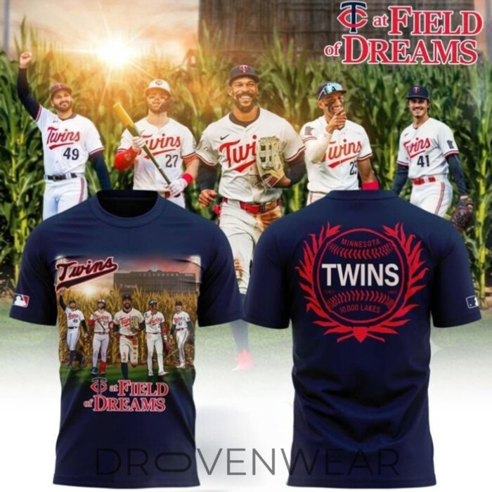 Minnesota Twins 2026 Field Of Dreams Game Navy Shirt - Image 3