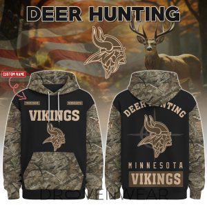 Minnesota Vikings Deer Hunting Limited Edition Hoodie by Drovenwear.com