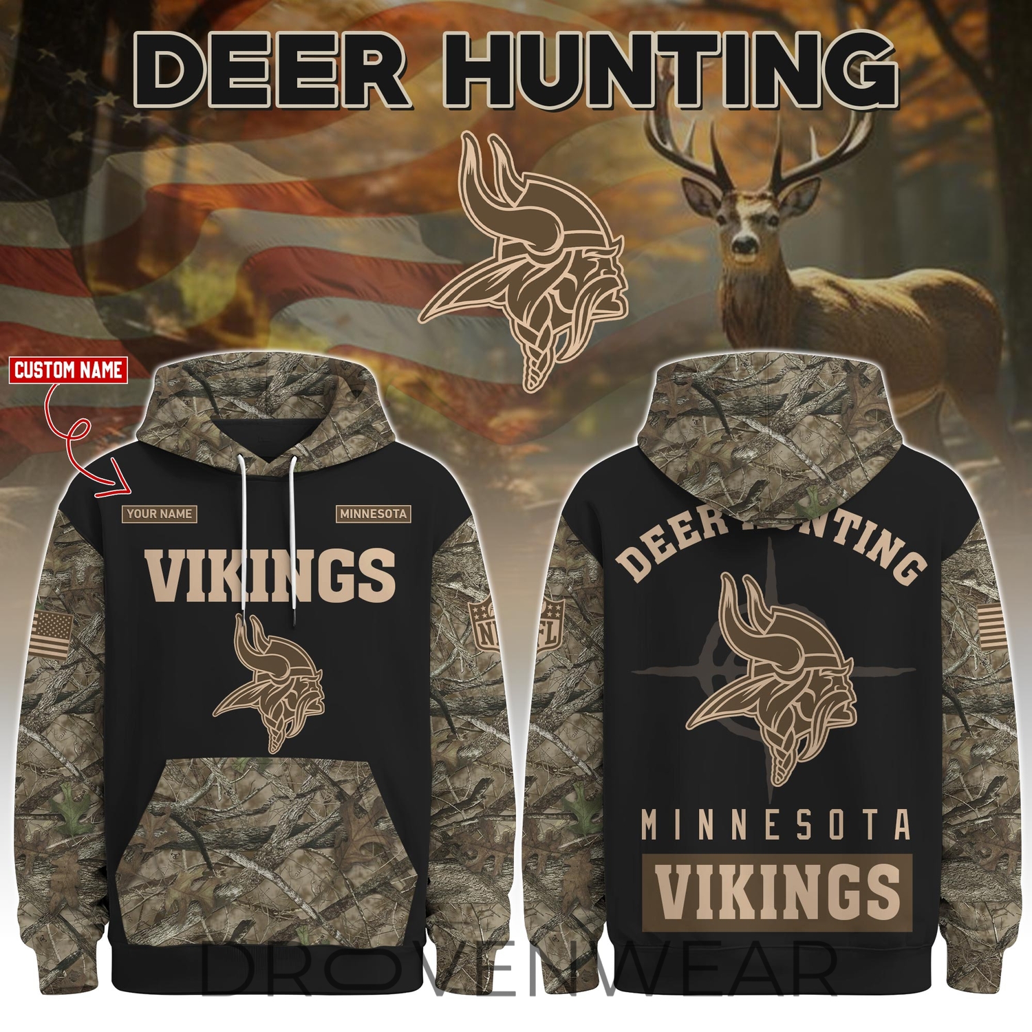 Minnesota Vikings Deer Hunting Limited Edition Hoodie Minnesota Vikings Deer Hunting Limited Edition Hoodie