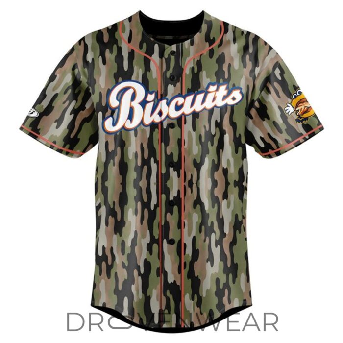 Montgomery Biscuits 2026 Camo Special Edition Baseball Jersey - Image 2