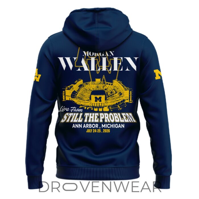 Morgan Wallen X Michigan Wolverines Still The Problem Tour 2026 Hoodie - Image 2