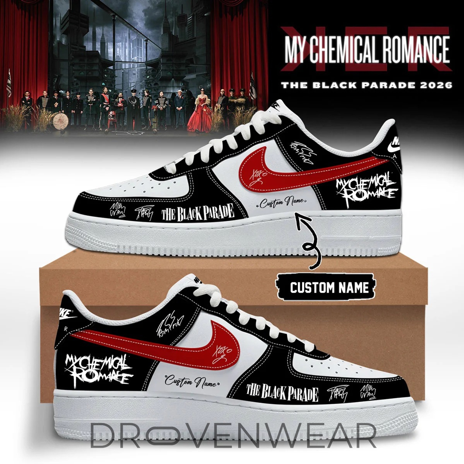 My Chemical Romance The black parade Limited Edition Signature Shoes My Chemical Romance The black parade Limited Edition Signature Shoes