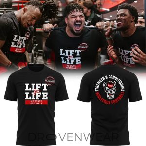 NC State Football Wolfpack Lift for Life 2026 TShirt by Drovenwear.com