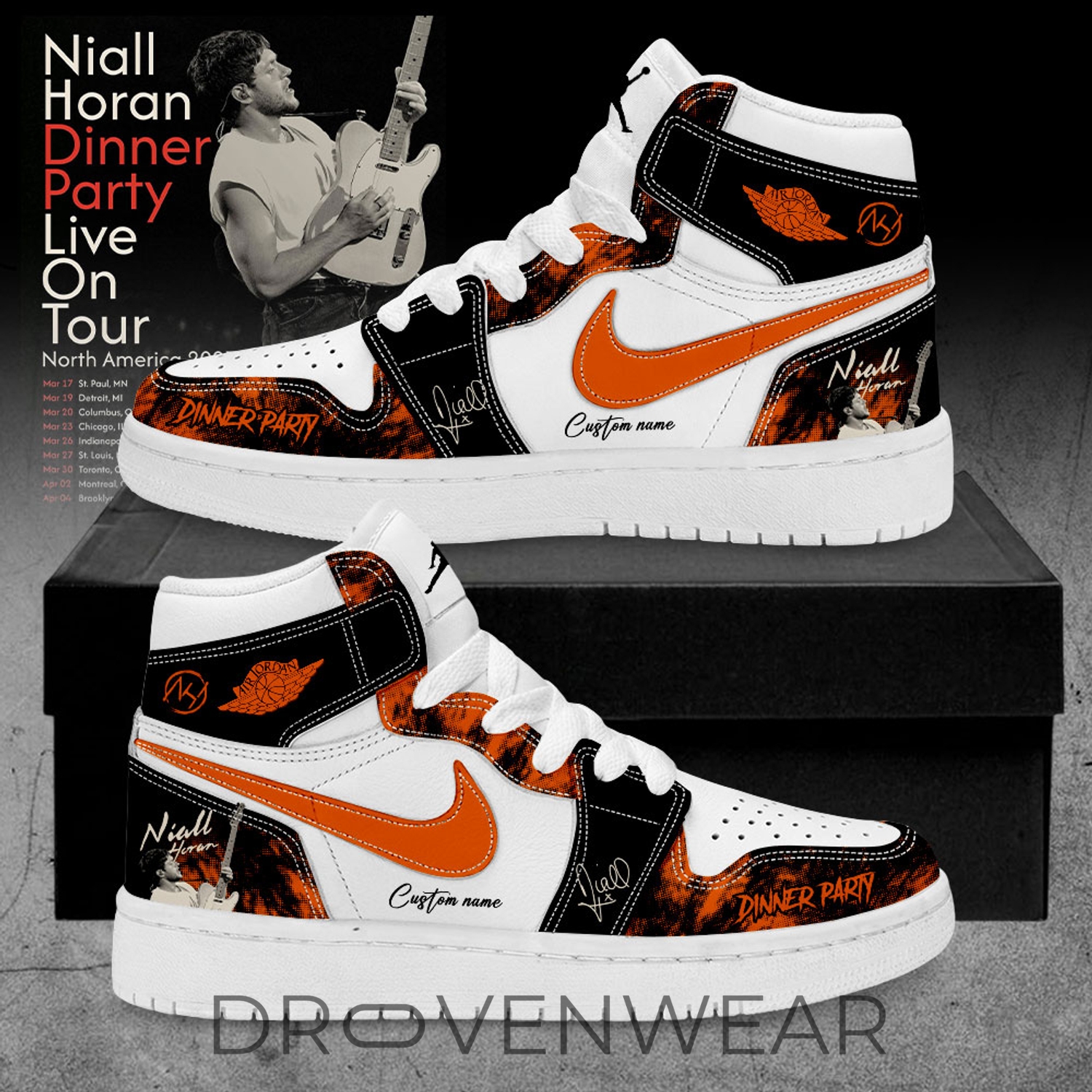 NIALL HORAN Dinner Party: Live On Tour 2026-2027 Signature Custom Name AJ1 V2 NIALL HORAN Dinner Party: Live On Tour 2026-2027 Signature Custom Name AJ1 V2