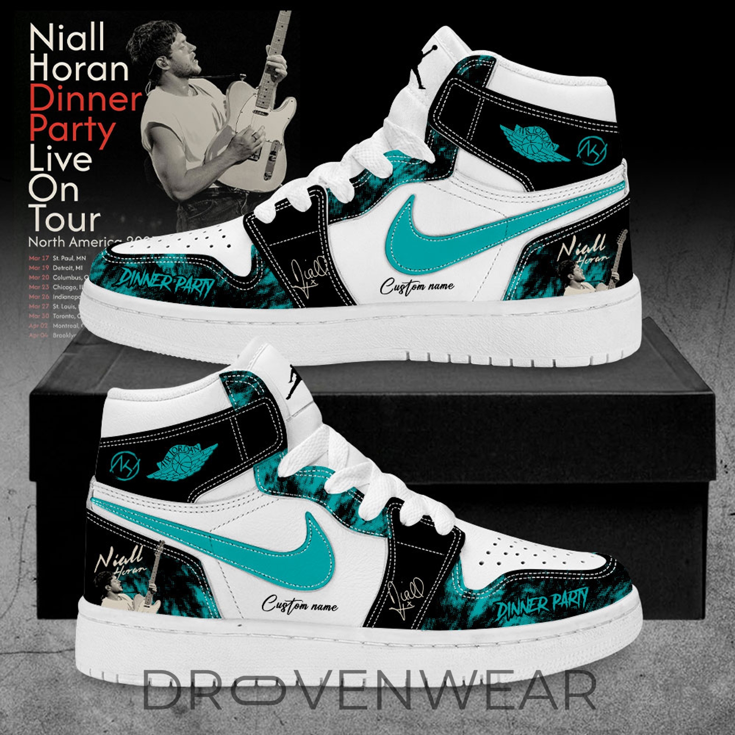 NIALL HORAN Dinner Party: Live On Tour 2026-2027 Signature Custom Name AJ1 V4 NIALL HORAN Dinner Party: Live On Tour 2026-2027 Signature Custom Name AJ1 V4