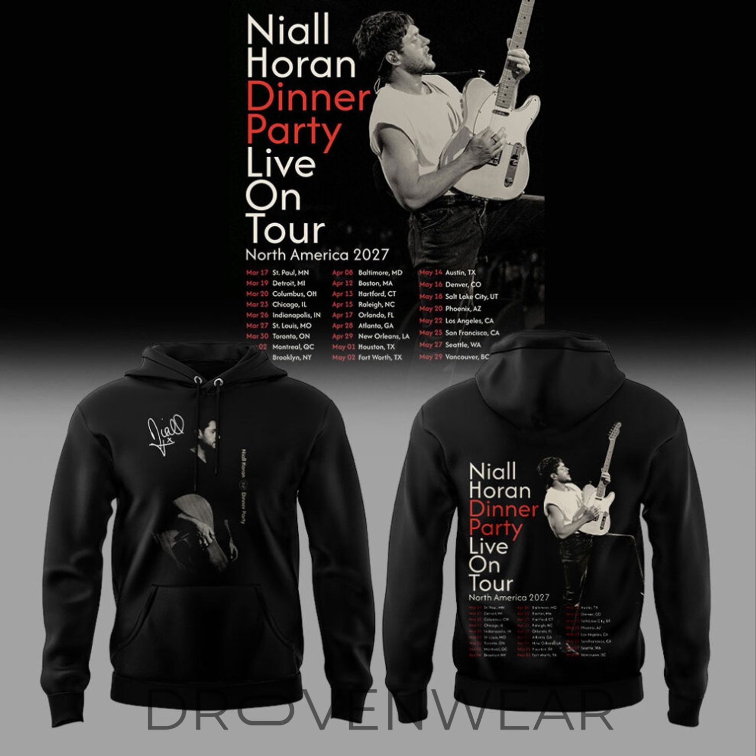NIALL HORAN Dinner Party: Live On Tour 2026-2027 Signature Hoodie V2 NIALL HORAN Dinner Party: Live On Tour 2026-2027 Signature Hoodie V2