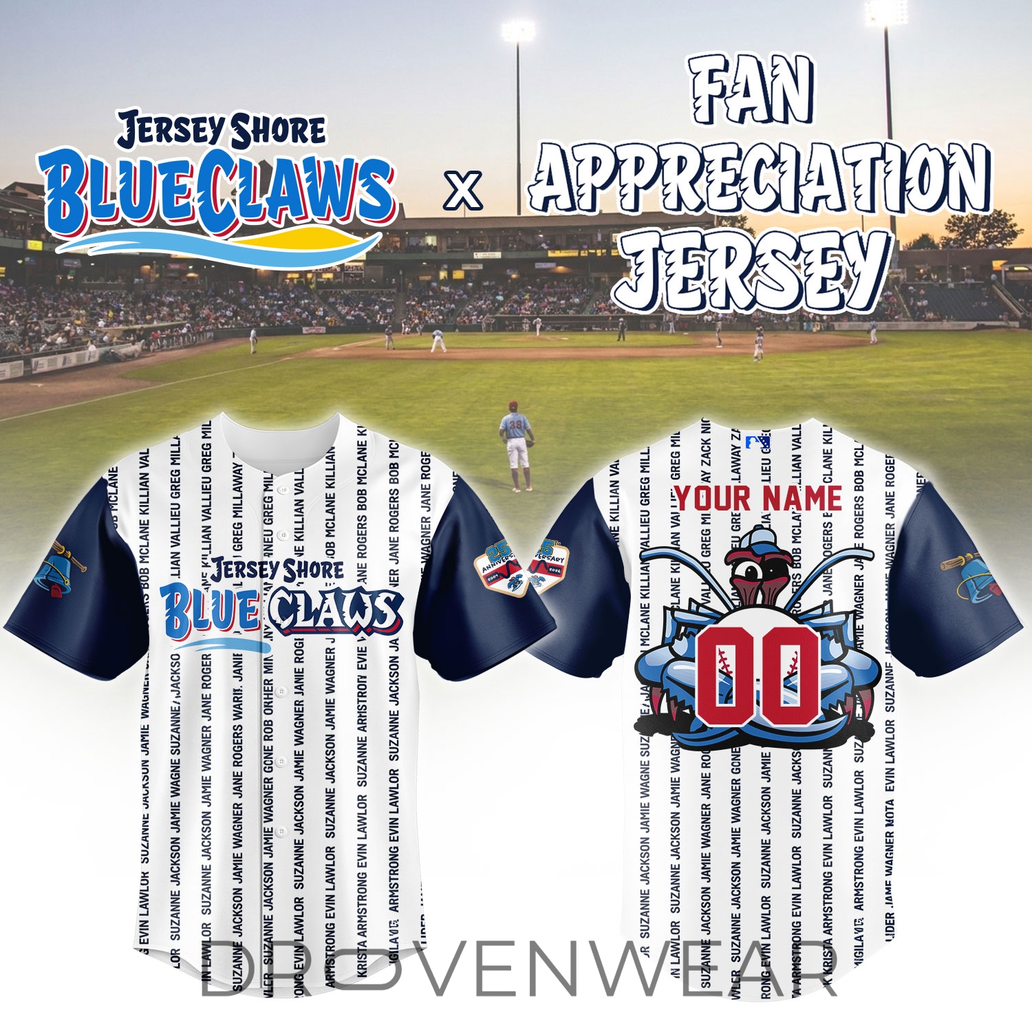 Nashville Sounds Jersey Shore Blueclaws Fan Appreciation Night Limited Jersey Nashville Sounds Jersey Shore Blueclaws Fan Appreciation Night Limited Jersey