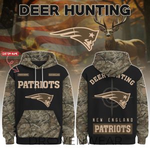 New England Patriots Deer Hunting Limited Edition Hoodie by Drovenwear.com