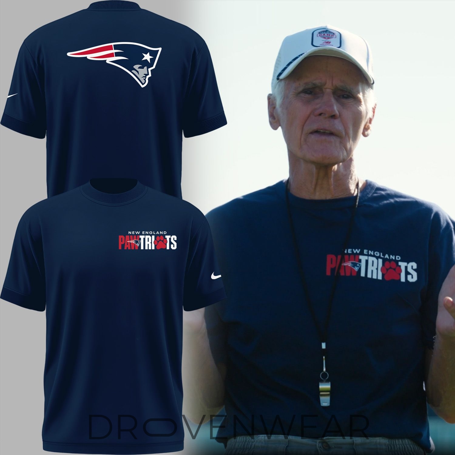 New England Patriots Pawtriots Funny Graphic T-Shirt - Football Fan Gift New England Patriots Pawtriots Funny Graphic T-Shirt - Football Fan Gift