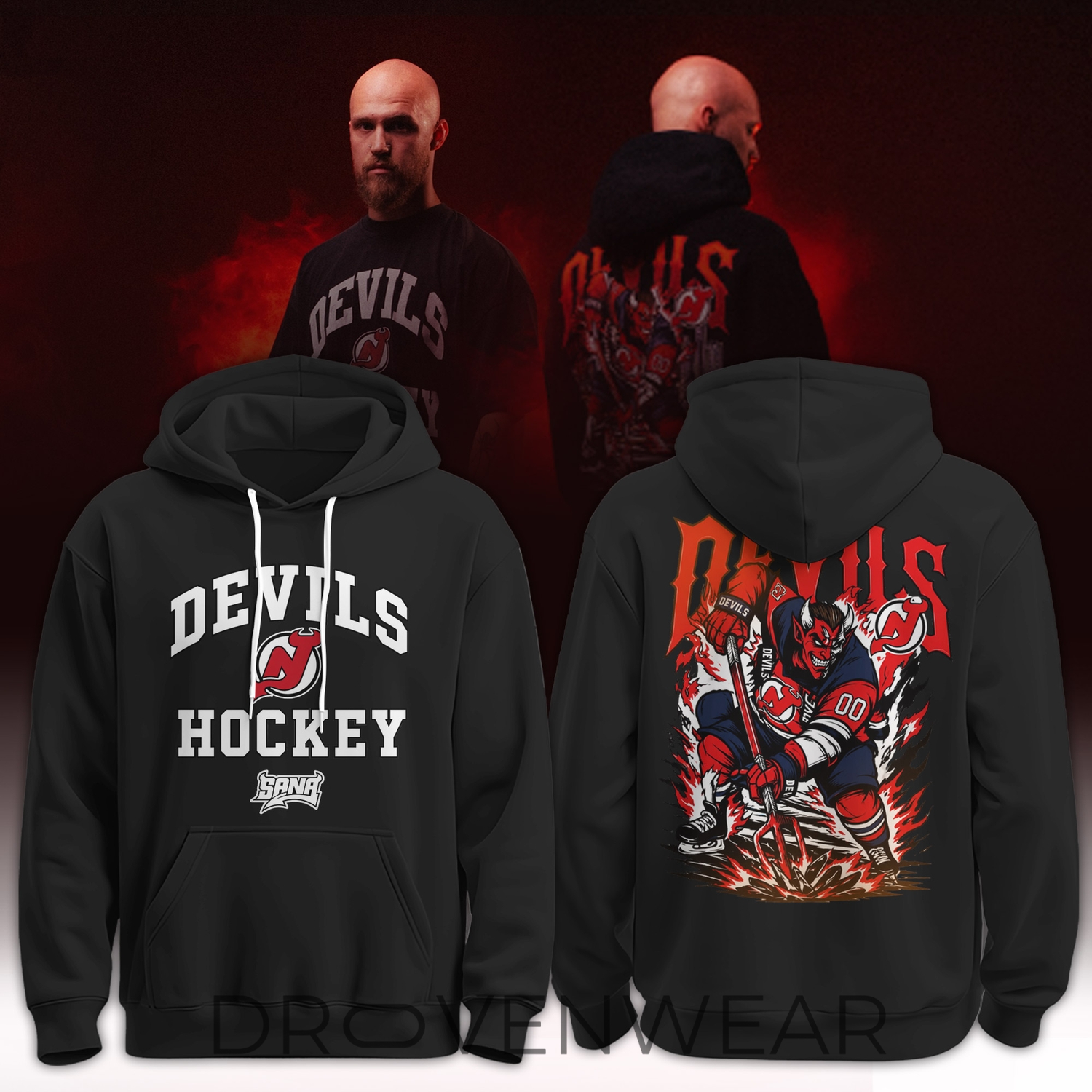 New Jersey Devils X Sana Fanatics Fest Edition Hoodie Collection For Fans New Jersey Devils X Sana Fanatics Fest Edition Hoodie Collection For Fans