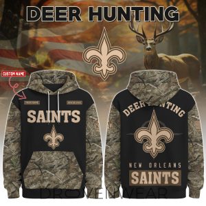 New Orleans Saints Deer Hunting Limited Edition Hoodie by Drovenwear.com