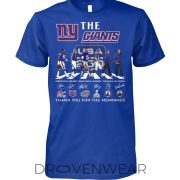 New York Giants Thank You For The Memories Abbey Road The Beatles T-shirt