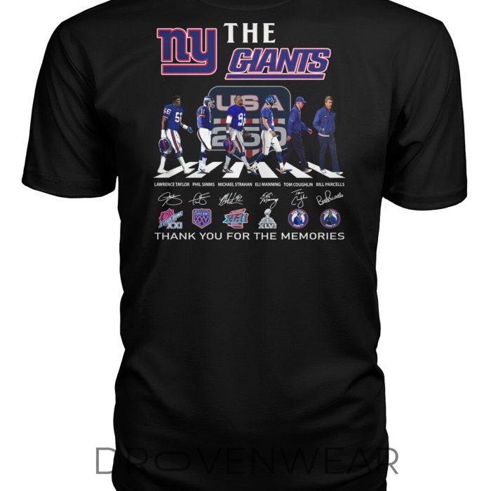 New York Giants Thank You For The Memories Abbey Road The Beatles T-shirt - Image 2