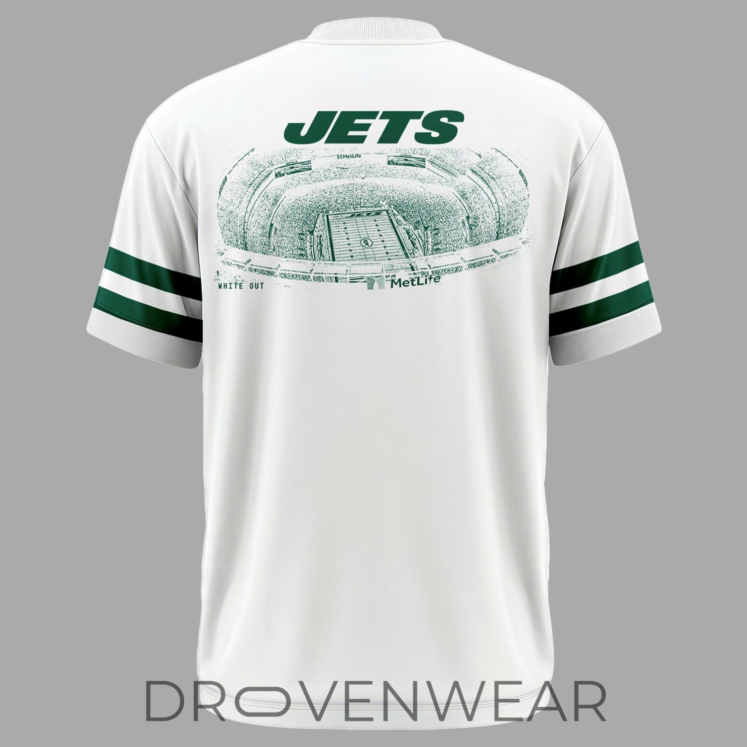 New York Jets White Out Uniform 2026 Fan Graphic T-Shirt New York Jets White Out Uniform 2026 Fan Graphic T-Shirt