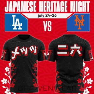 New York Mets 2026 Japanese Heritage Night TShirt by Drovenwear.com
