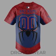 New York Mets Spider-Man 2026 Custom Name and Number Baseball Jersey - Image 3