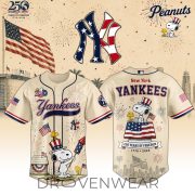 New York Yankees Peanuts USA 250th Anniversary 2026 Limited Edition Baseball Jersey