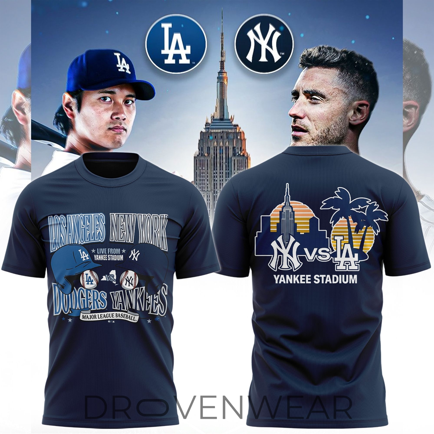 New York Yankees Vs Los Angeles Dodgers Yankee Stadium 2026 Clash Shirt New York Yankees Vs Los Angeles Dodgers Yankee Stadium 2026 Clash Shirt