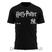 New York Yankees X Harry Potter Hogwarts Theme Night Black Shirt - Image 2