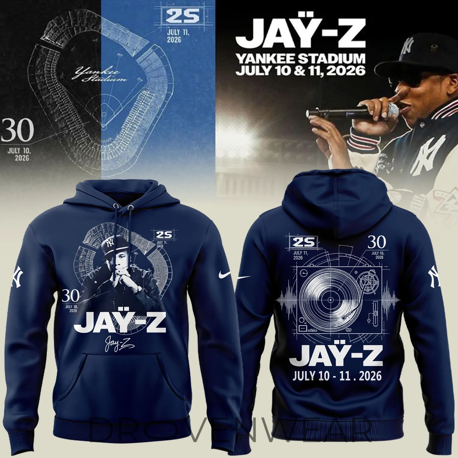 New York Yankees x JAŸ-Z at Yankee Stadium Hoodie Limited Edition 2026 V2 New York Yankees x JAŸ-Z at Yankee Stadium Hoodie Limited Edition 2026 V2