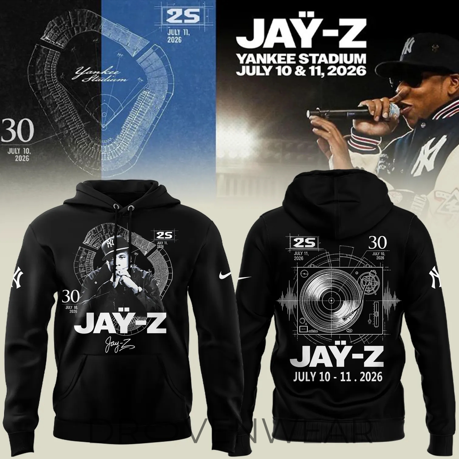 New York Yankees x JAŸ-Z at Yankee Stadium Hoodie Limited Edition 2026 V2 New York Yankees x JAŸ-Z at Yankee Stadium Hoodie Limited Edition 2026 V2