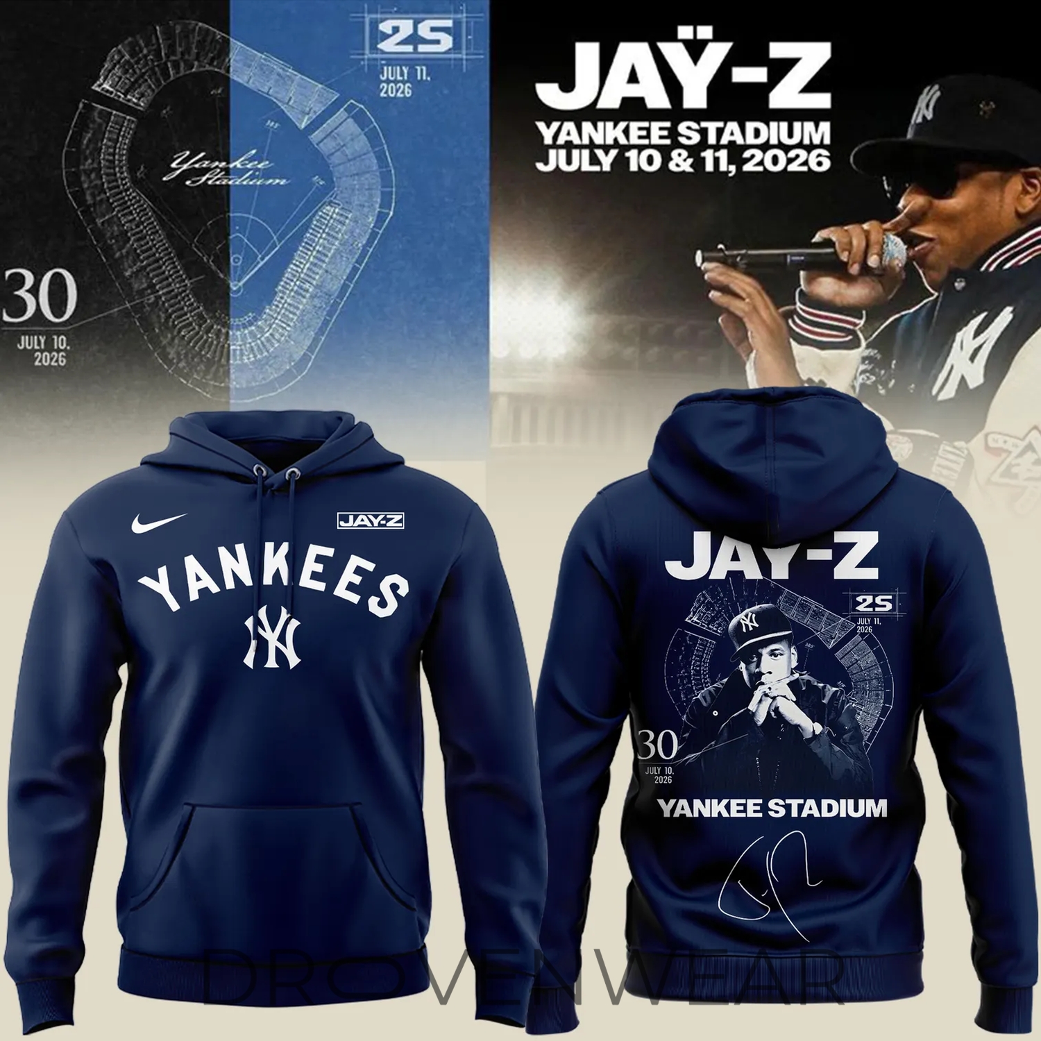 New York Yankees x JAŸ-Z at Yankee Stadium Hoodie Limited Edition 2026 V3 New York Yankees x JAŸ-Z at Yankee Stadium Hoodie Limited Edition 2026 V3
