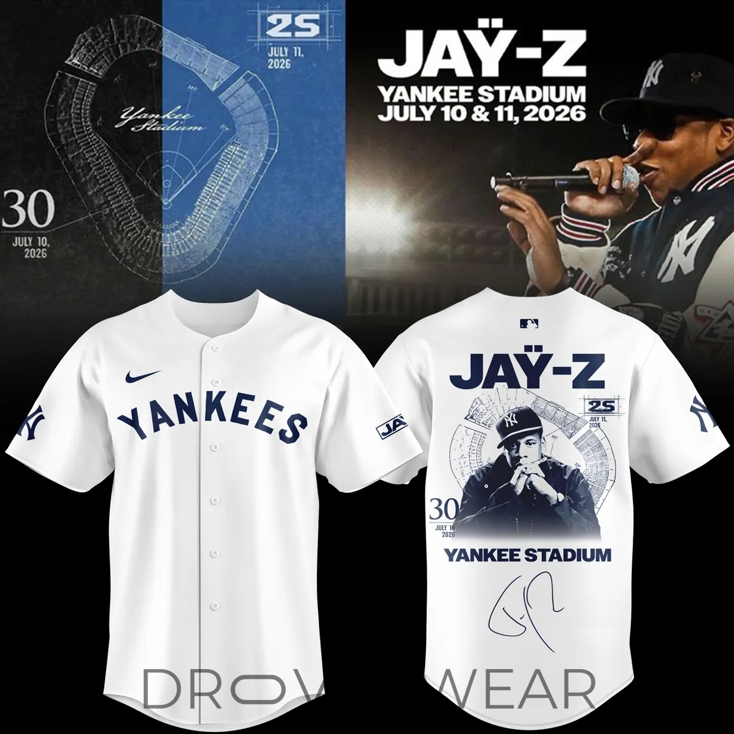 New York Yankees x JAŸ-Z at Yankee Stadium Jersey Limited Edition 2026 V2 New York Yankees x JAŸ-Z at Yankee Stadium Jersey Limited Edition 2026 V2