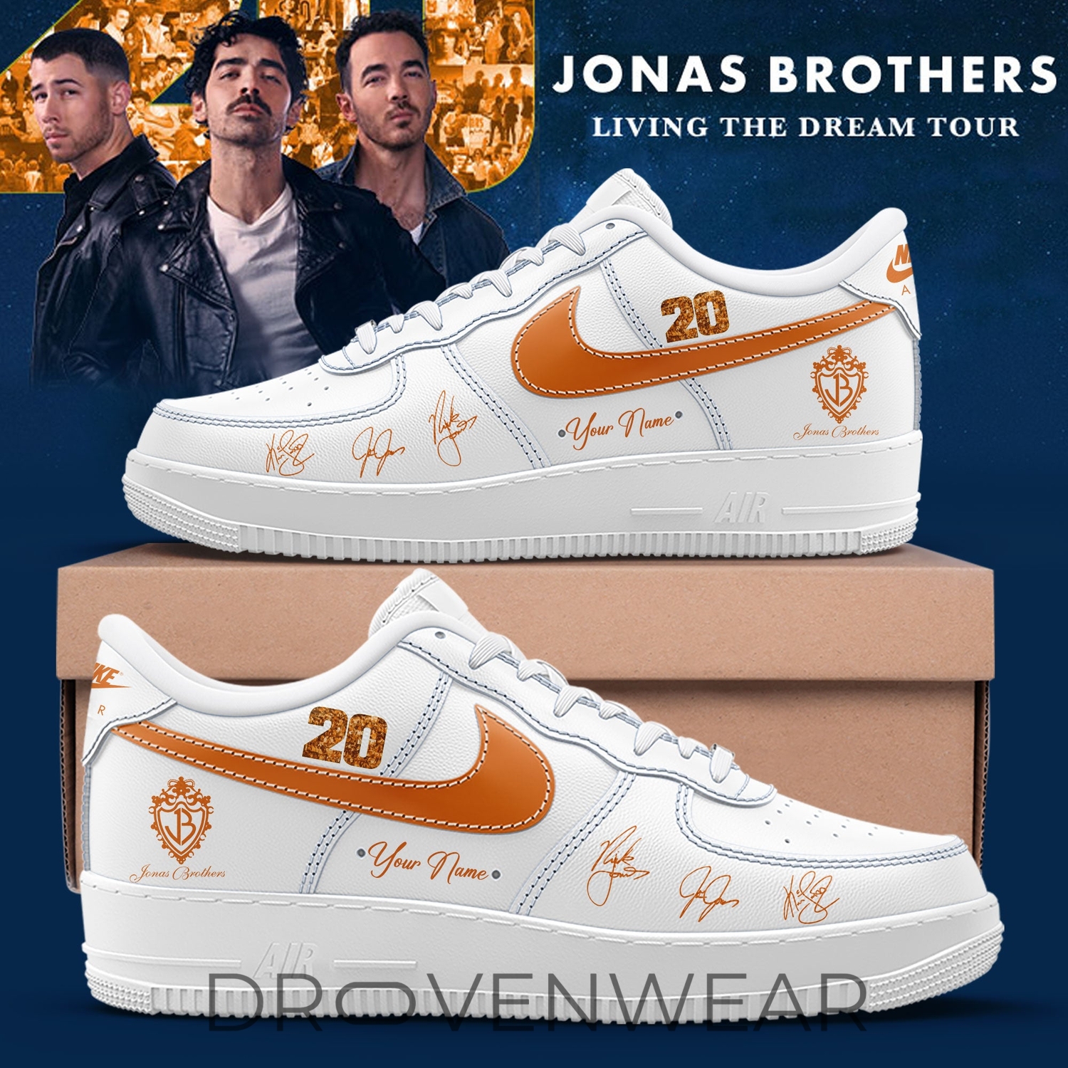 Nick Jonas Sunday Best 2026 Signature Custom Name AF1 Shoes V2 Nick Jonas Sunday Best 2026 Signature Custom Name AF1 Shoes V2