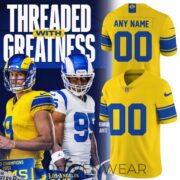 Nike Los Angeles Rams Classic Sol Personalized Game Jersey - Custom Football Fan Gift