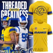 Nike Los Angeles Rams Classic Sol Yellow Gold Short Sleeve T-Shirt - Football Fan Apparel