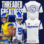 Nike Los Angeles Rams Fearsome White Short Sleeve T-Shirt - Royal Blue Trim Football Fan Apparel