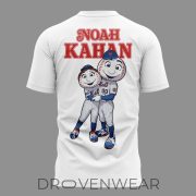 Noah Kahan Great Divide Tour 2026 Citi Field New York Mets White T-Shirt - Image 2