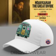 Noah Kahan Great Divide Tour 2026 Citi Field New York Mets White T-Shirt - Image 3