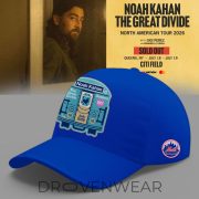 Noah Kahan X New York Mets Great Divide Tour 2026 Blue Graphic T-Shirt - Image 3