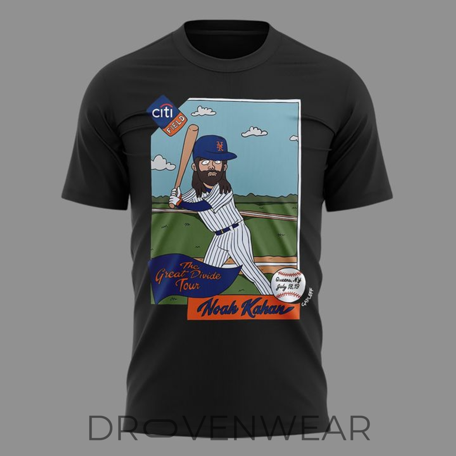 Noah Kahan X New York Mets Great Divide Tour 2026 Citi Field Black T-Shirt Noah Kahan X New York Mets Great Divide Tour 2026 Citi Field Black T-Shirt