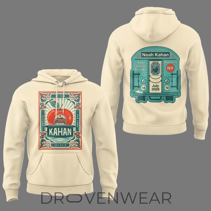 Noah Kahan X New York Mets Great Divide Tour Citi Field Poster Hoodie - Image 2