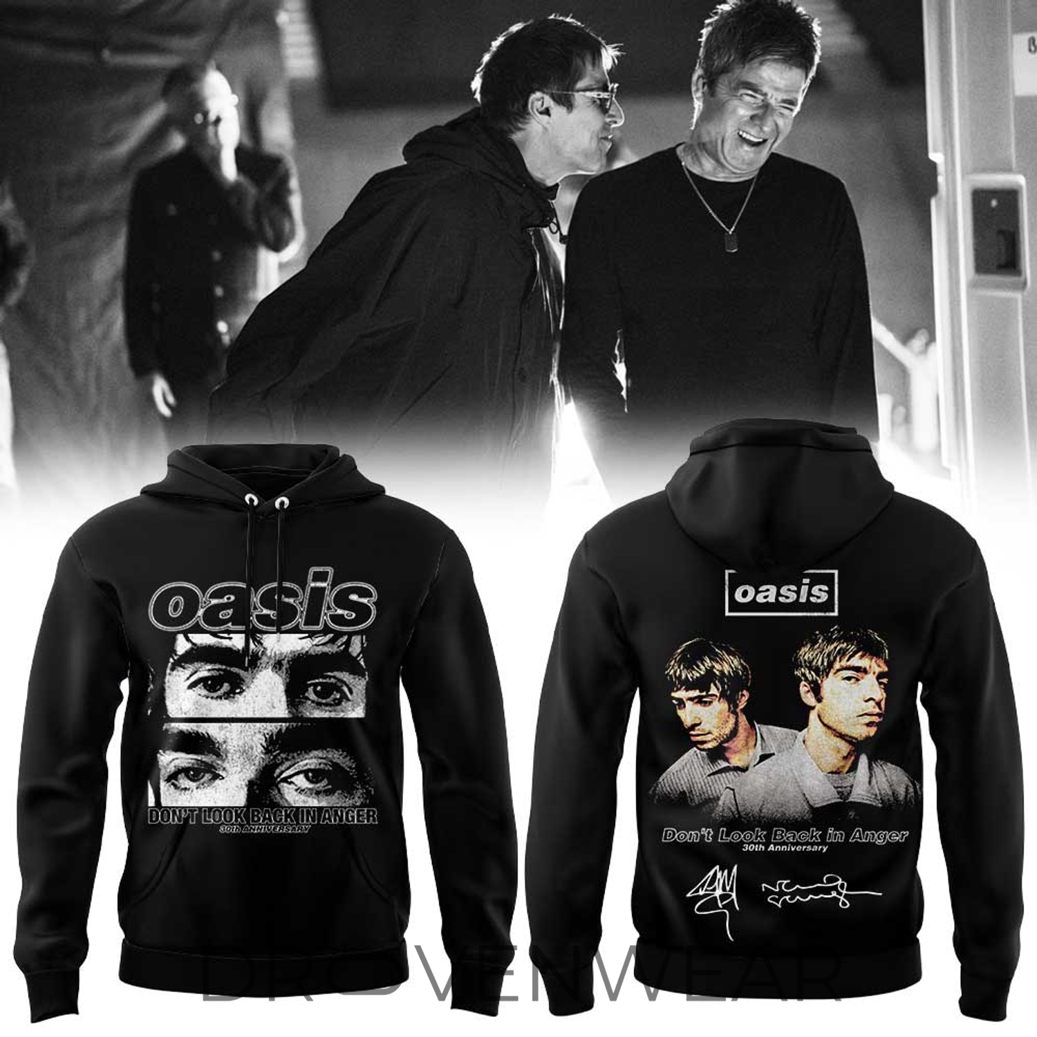 Oasis: Don’t Look Back in Anger 30th Signature Limited Black Hoodie V2 Oasis: Don’t Look Back in Anger 30th Signature Limited Black Hoodie V2