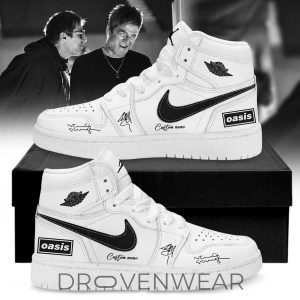 Oasis Dont Look Back in Anger Signature Custom Name AJ1 Shoes by Drovenwear.com