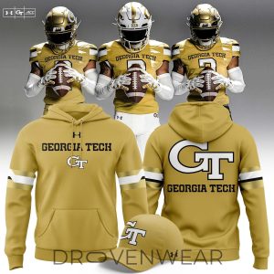 Official Georgia Tech Football 2026 New Old Gold Hoodie by Drovenwear.com