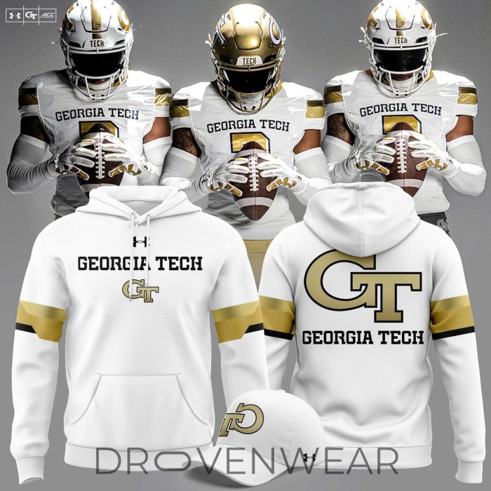Official Georgia Tech Football 2026 New Old Gold Hoodie - Image 4