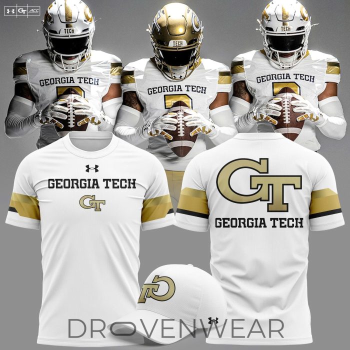 Official Georgia Tech Football 2026 New White Football Jersey - Image 4